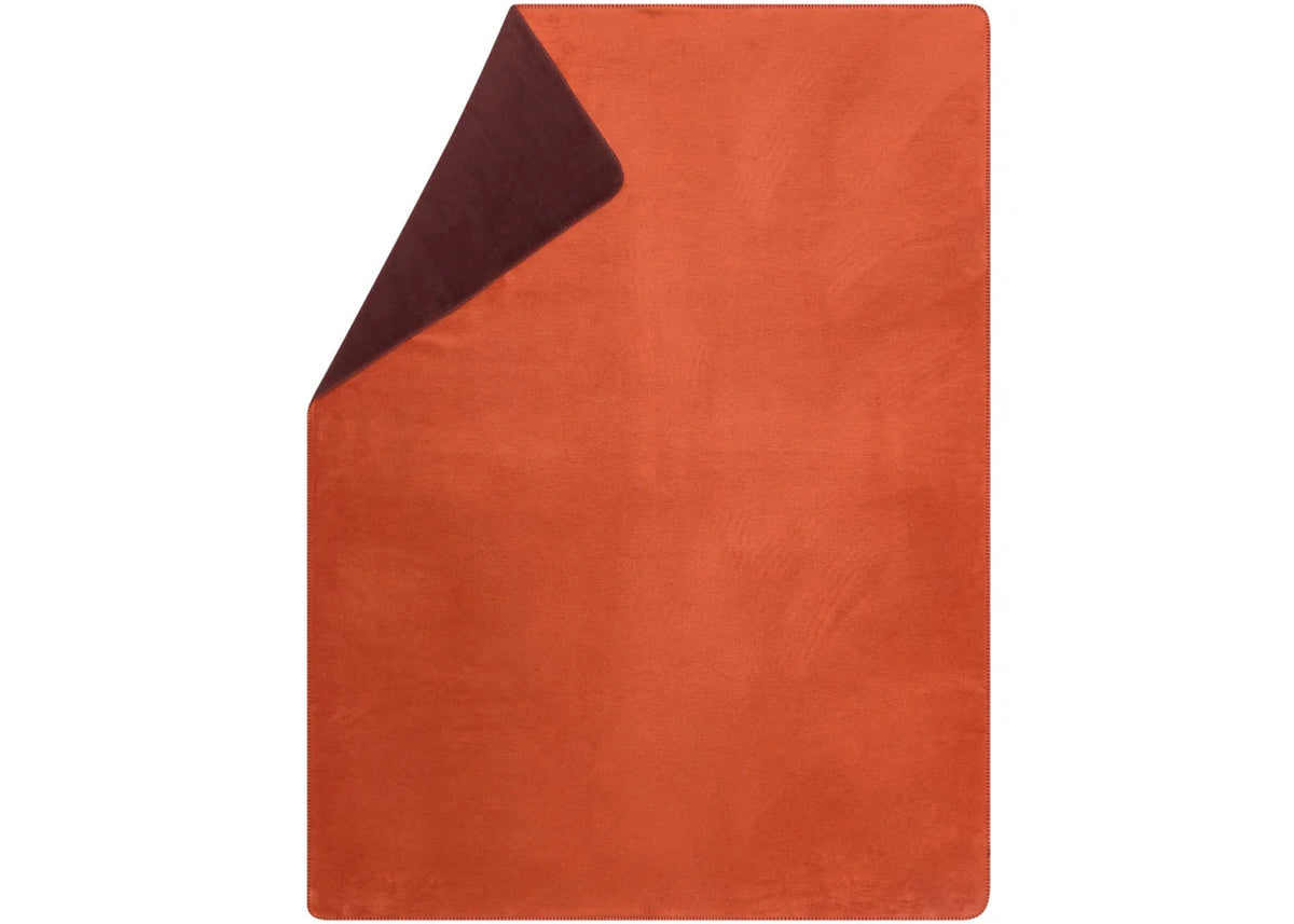 Terra Cotta/Brown Savona Fuzzy Throw/Doubleface (GRS) 200 x 150 cm