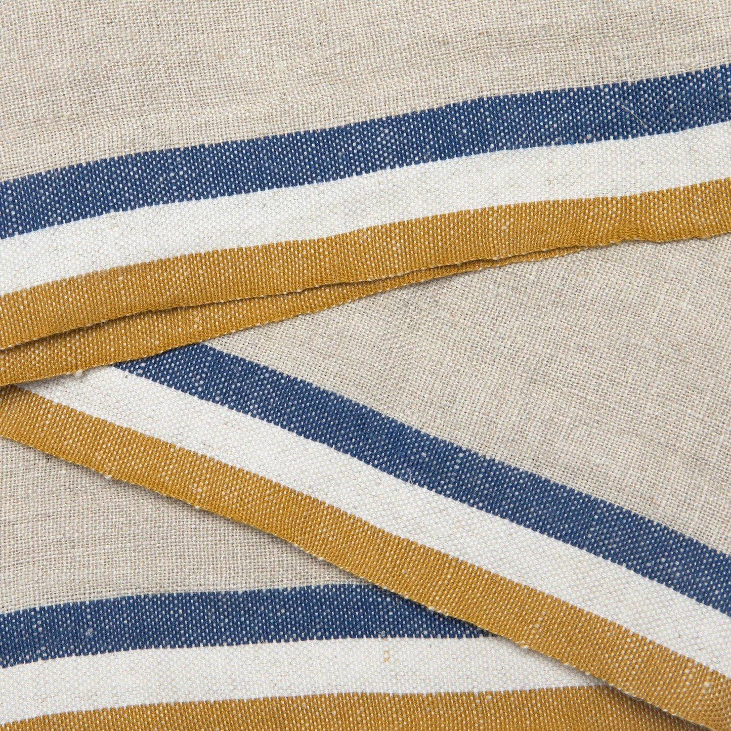 Normandy Natural - Mustard/Natural/Blue Stripe Napkins 20x20