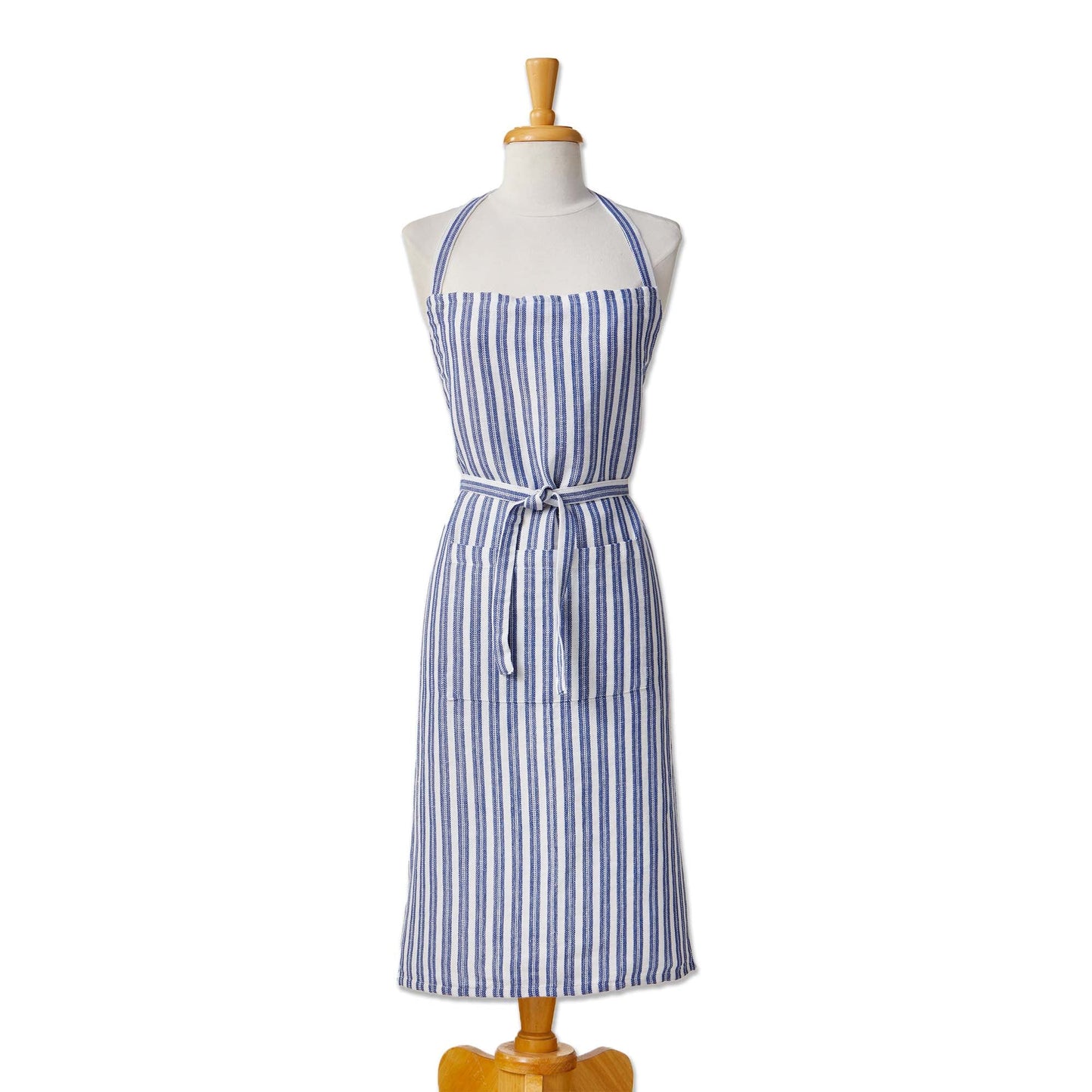 Blue and White Striped Apron