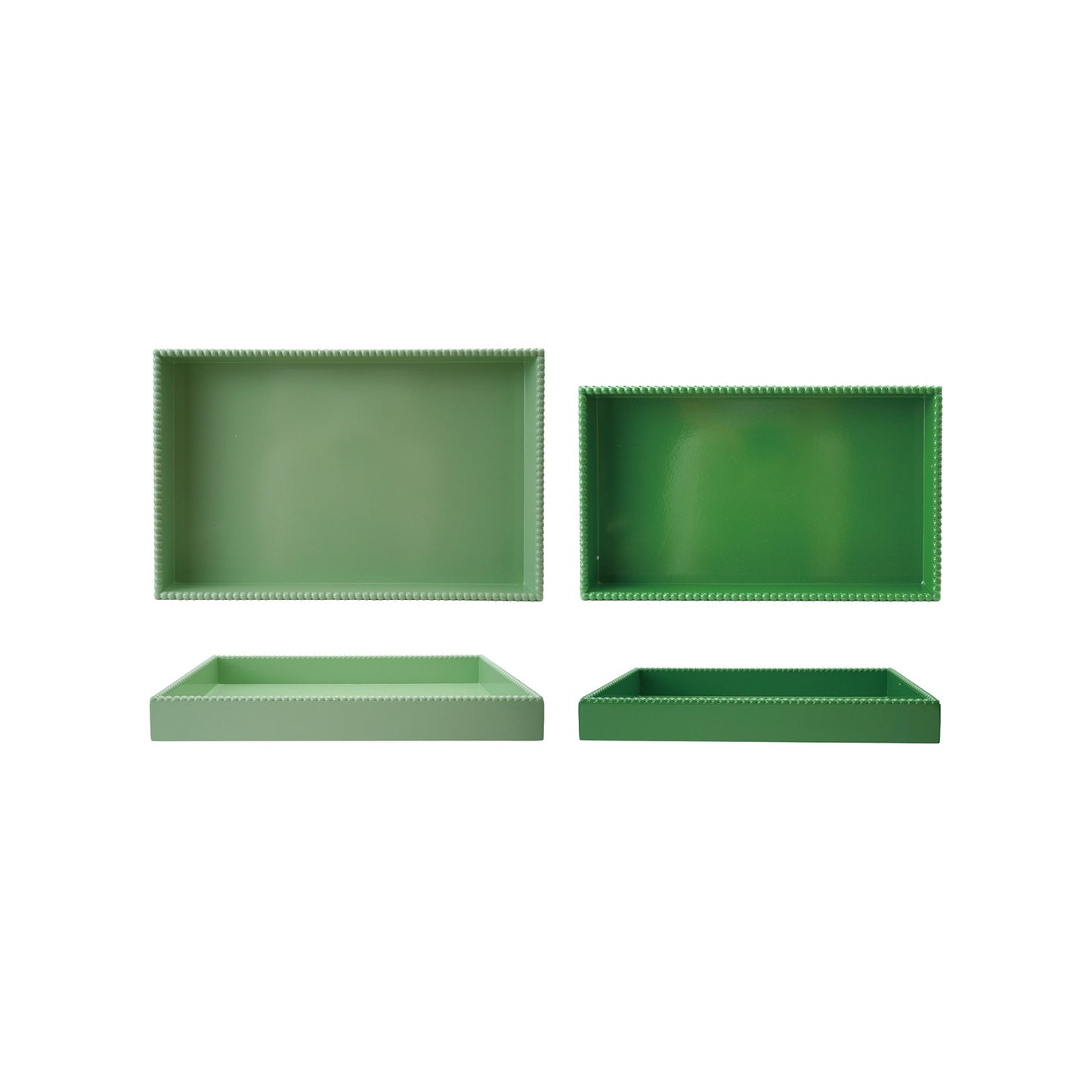 Hobnail Edge Tray -- Green