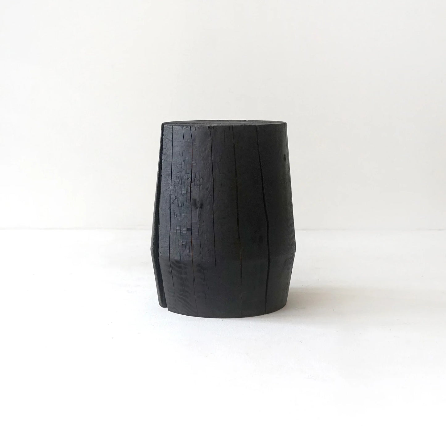 Hemlock Stool/Side Table -- 14" W x 17" H (Charred)