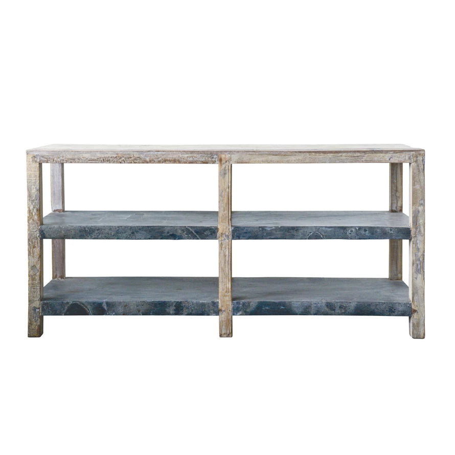 Reclaimed Wood and Metal Clad Credenza