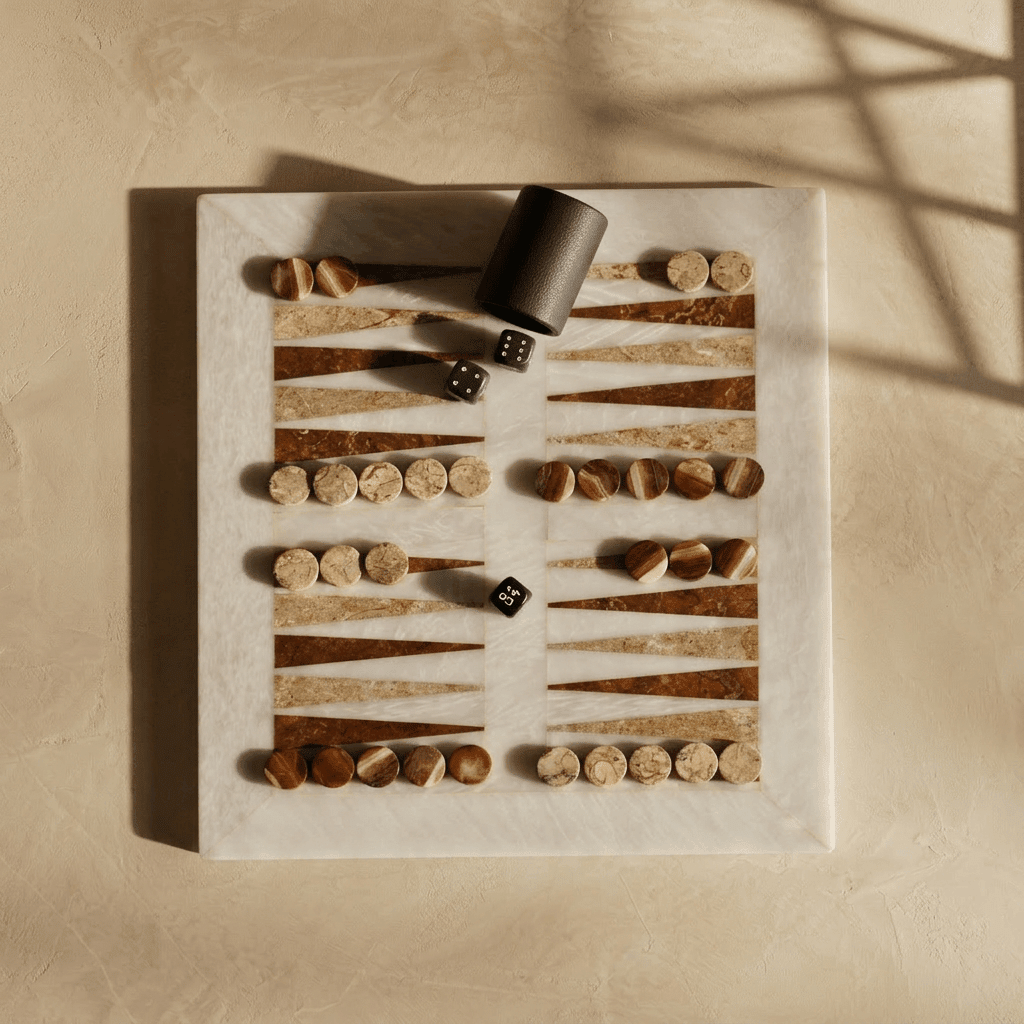 Luxury Marble Backgammon Set