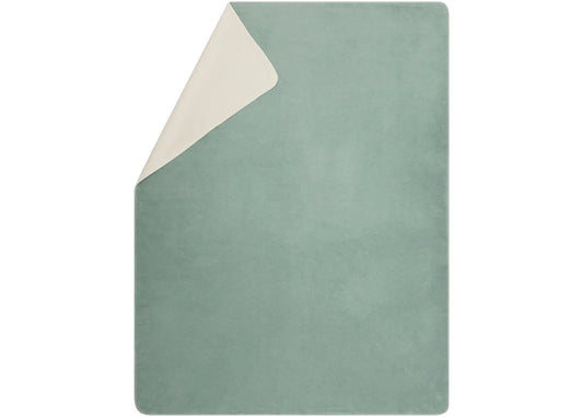 Light Green/Cream Savona Fuzzy Throw/Doubleface (GRS) 200 x 150 cm