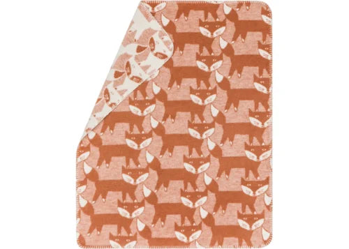 Brown Mila Baby Blanket Pack of Foxes (GRS). 100 x 75 cm