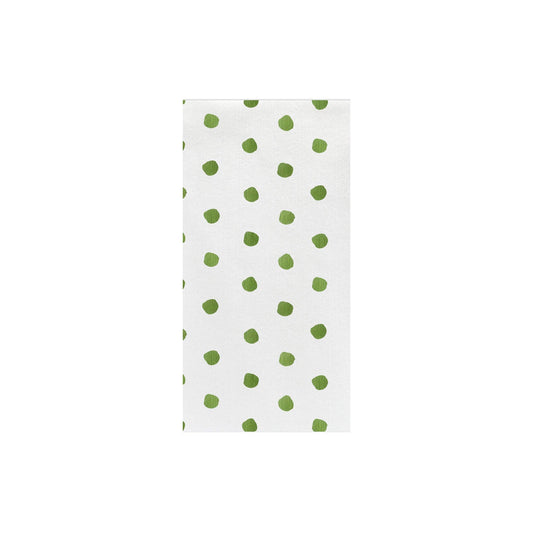 Papersoft Napkins Dot Green Guest Towels (Pack of 20)