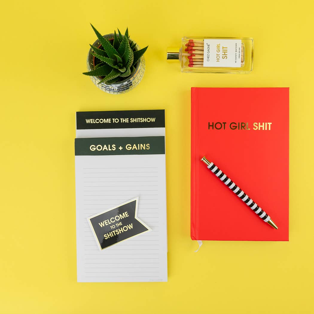 Welcome To The Shitshow - Lined Notepad, Black, Funny Gift