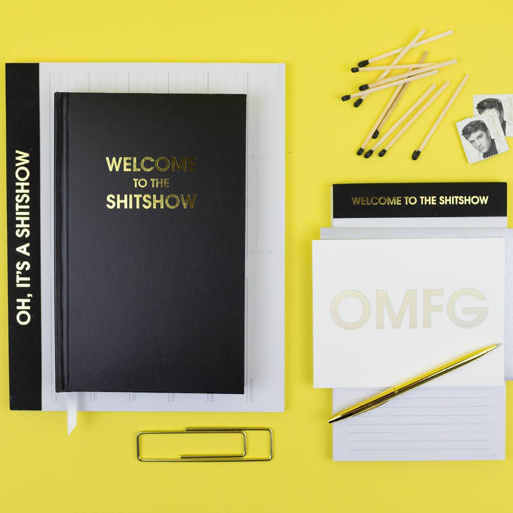 Welcome To The Shitshow - Lined Notepad, Black, Funny Gift