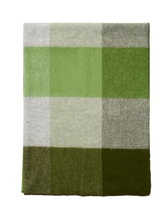 Block Green Throw -- 130x180cm