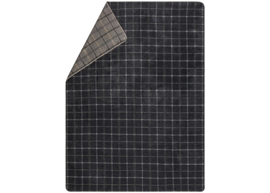 SAVONA throw -- Checkered / Charcoal