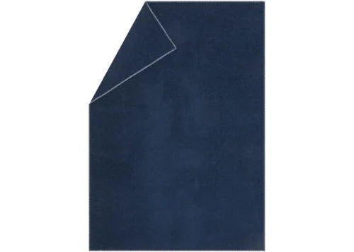 Sylt -- Navy -- Cotton Throw Solid (GRS) 200 x 140 cm