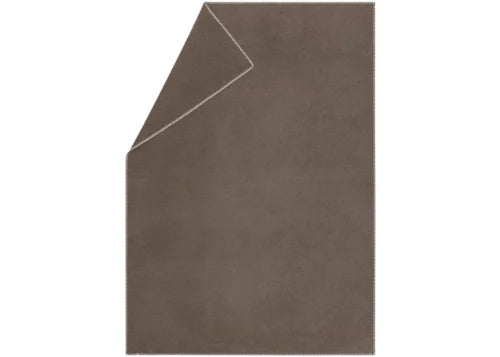 Khaki Brown Sylt Cotton Throw Solid (GRS) 200 x 140 cm