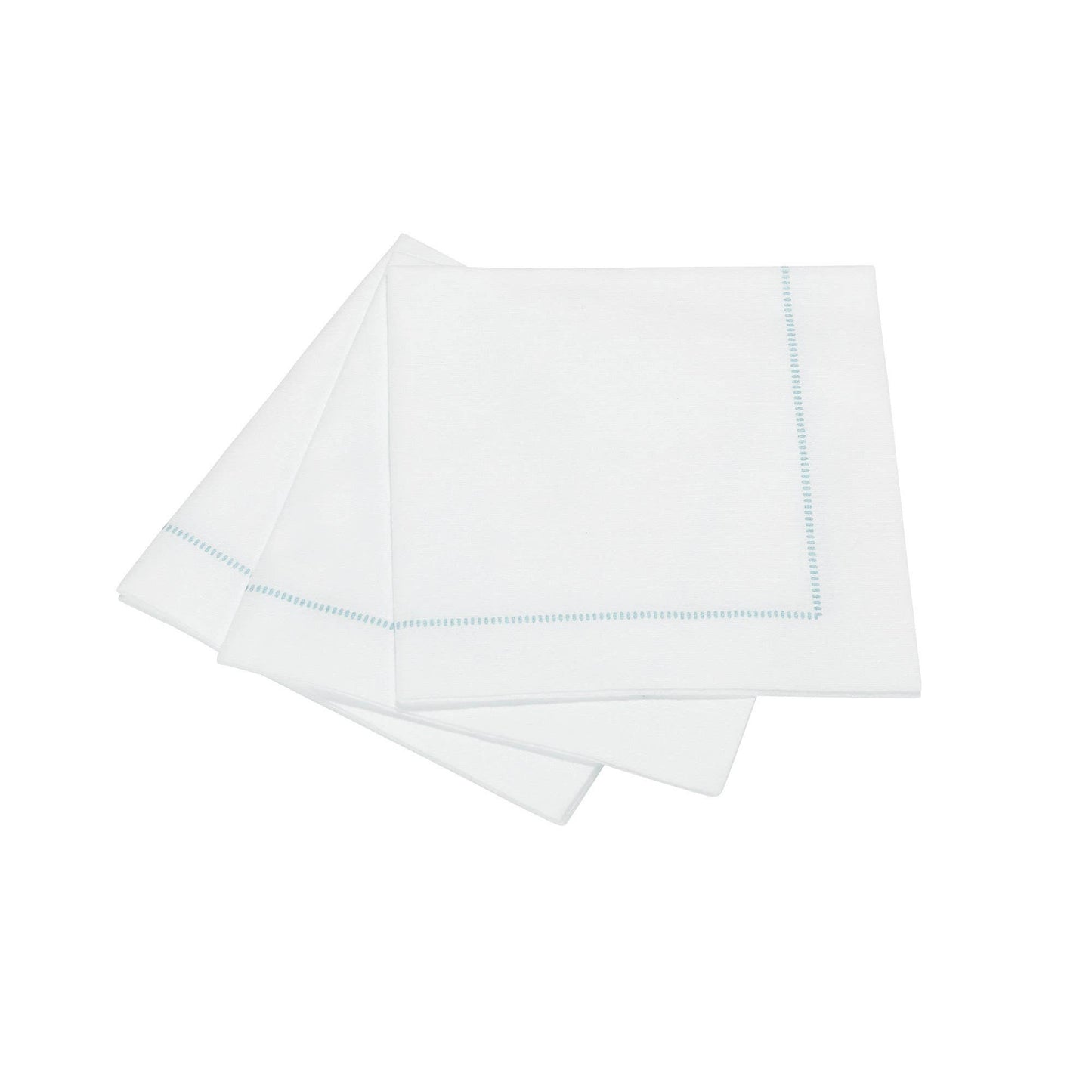25ct Hemstitch Napkins -- Misty Green / Dinner Napkin (40x40cm)