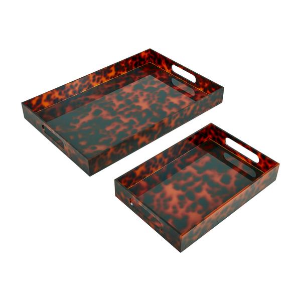 Tortoiseshell Acrylic Tray -- Large