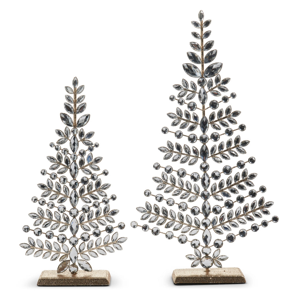 Clear Jeweled Christmas Trees - Large