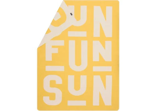 Yellow Silvretta Cotton Throw Fun Sun (GRS) 200 x 140 cm
