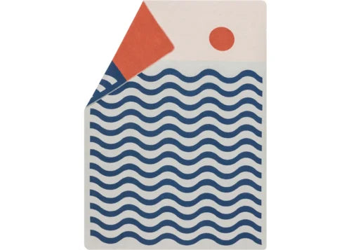 SILVRETTA Cotton Throw “Waves” (GRS) 200 x 140 cm