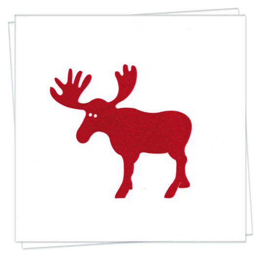 Moose Red Cocktail Napkin