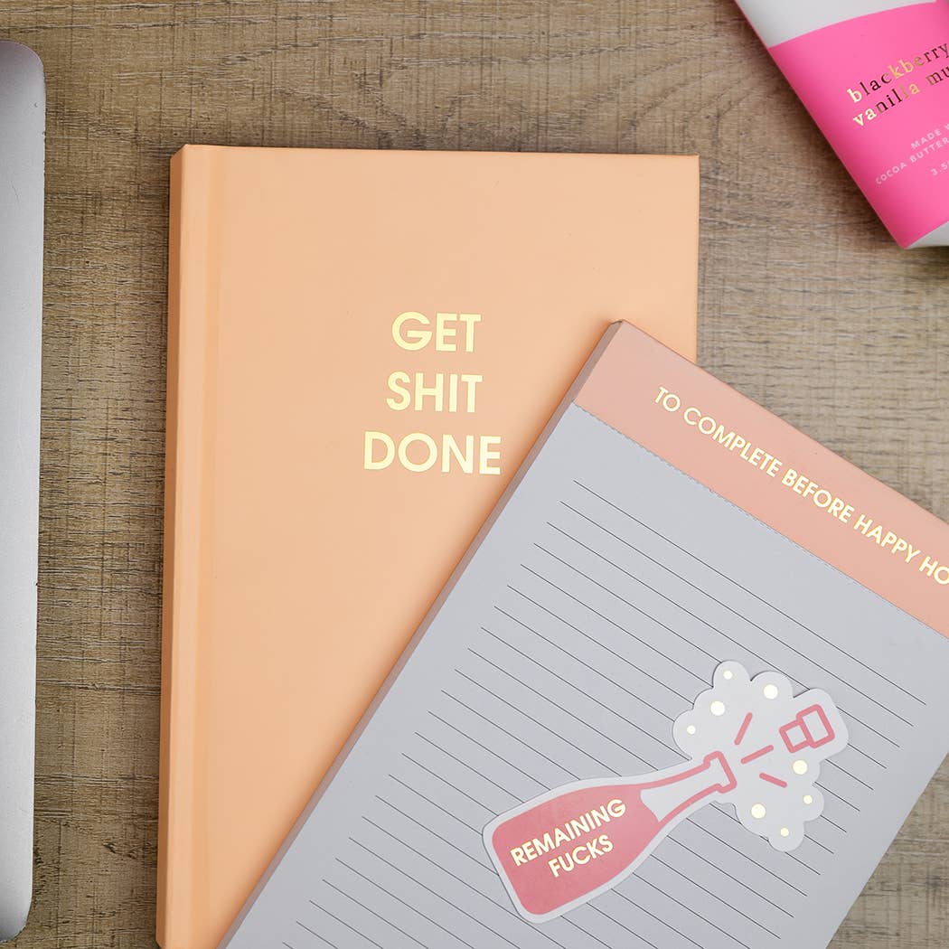 To Complete Before Happy Hour - Lined Notepad, Funny Gift