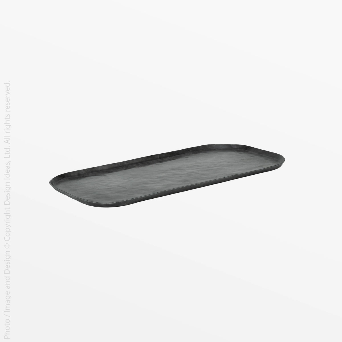 Hand-Forged Iron Tray -- 16 x 8 inch