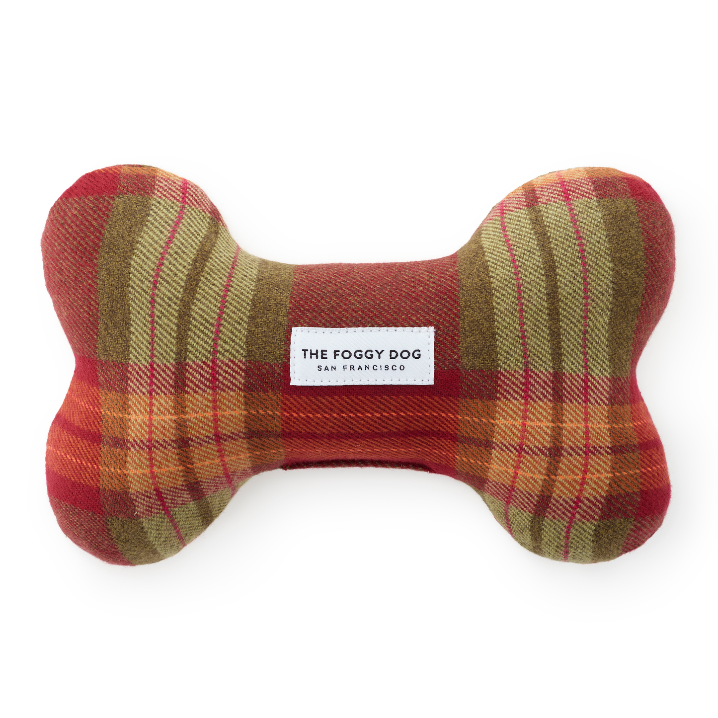 Orchard Plaid Flannel Dog Squeaky Toy