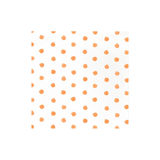 Papersoft Napkins Dot Orange Dinner Napkins (Pack of 20)