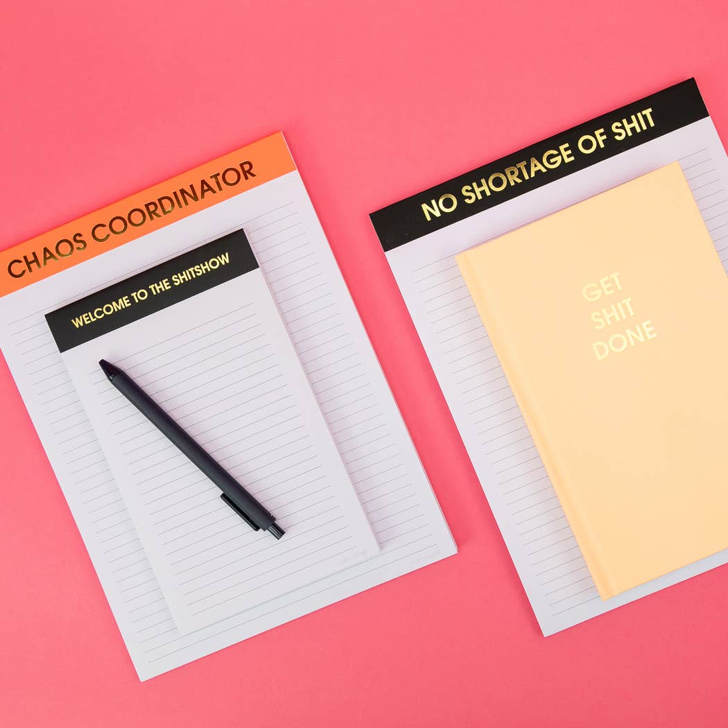 Welcome To The Shitshow - Lined Notepad, Black, Funny Gift