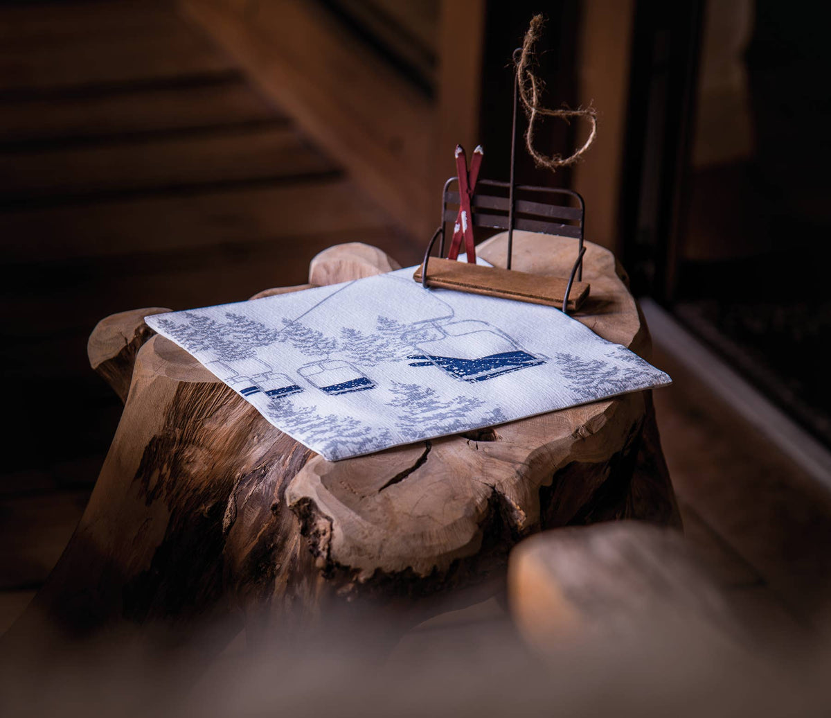 Ski Chairlift Dinner Napkin