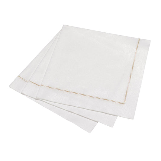 25ct Hemstitch Napkins -- Taupe / Dinner Napkin (40x40cm)