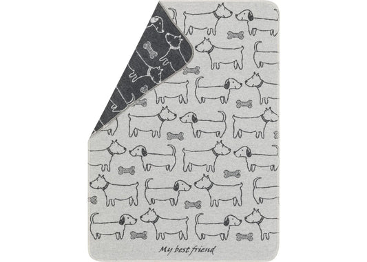 Pet Blanket -- Best Friends All Over -- Light Grey