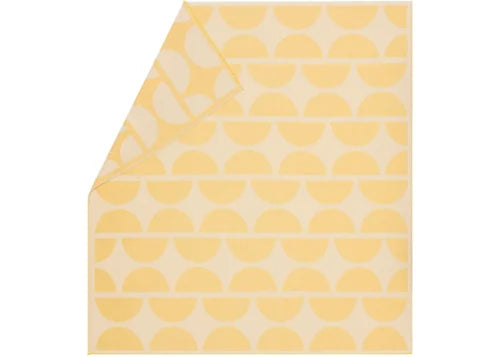 Yellow Ronda Cotton Plaid - Half Circles (GRS) 130 x 160 cm