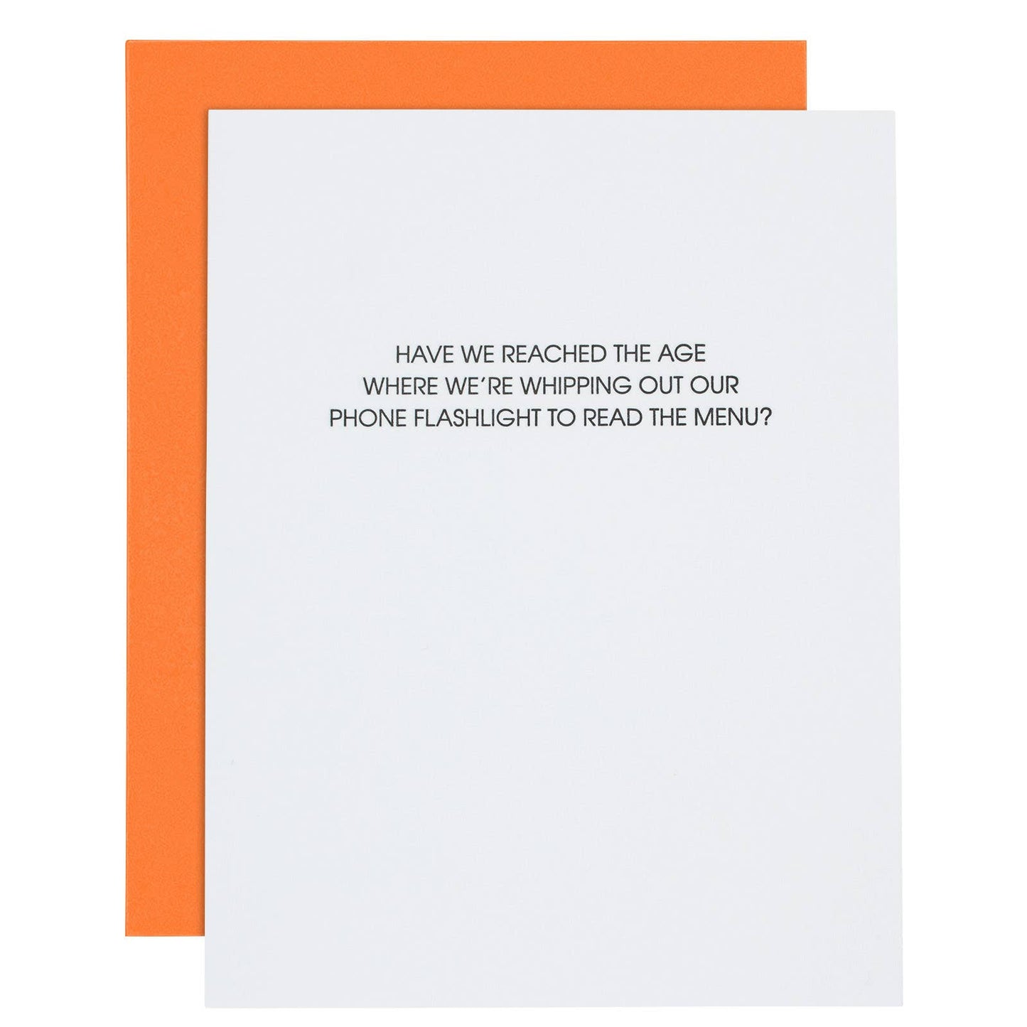 Years Old: Read Menu With Phone Flashlight - Birthday Card