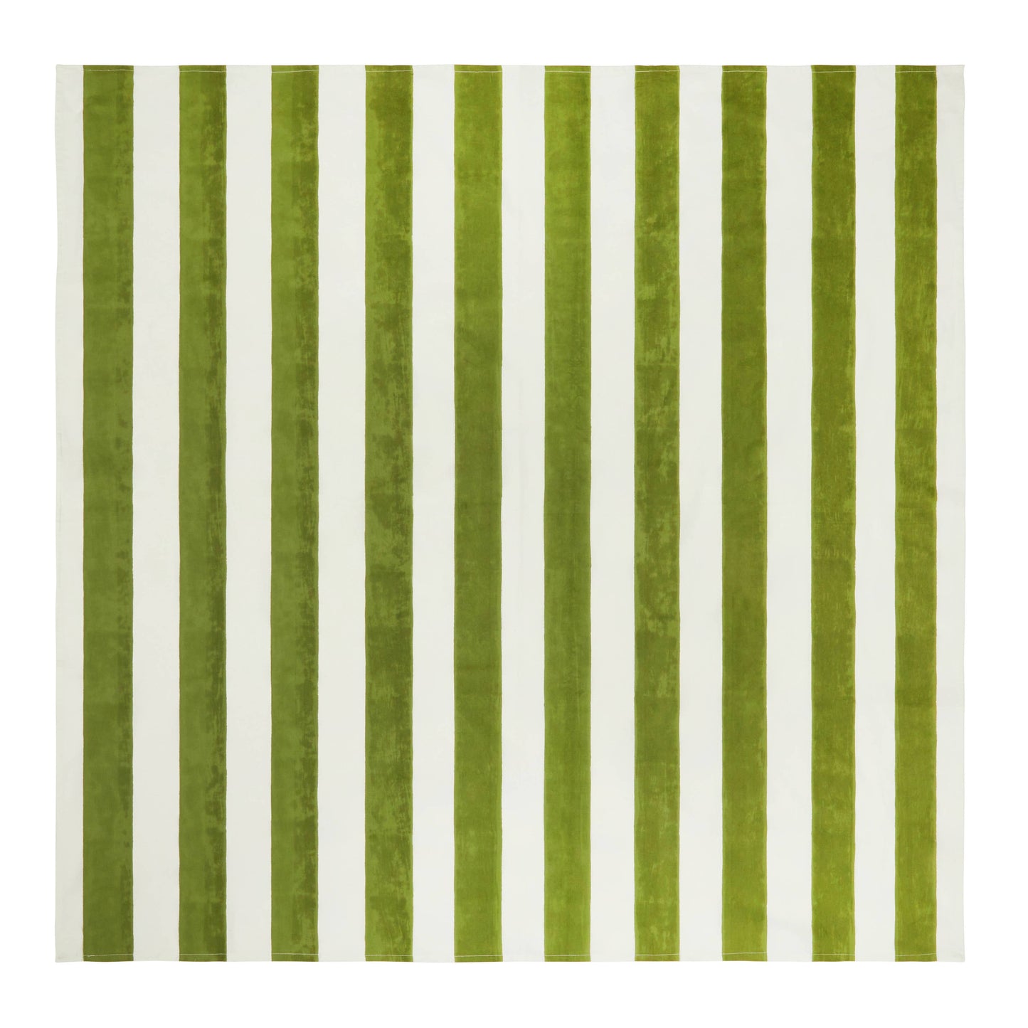 St. Tropez Vert Stripes | French Tablecloth: 71" x 71"