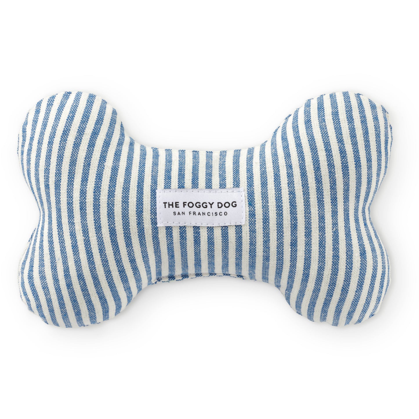 Dog Bone Squeaky Toy - Lake Blue Stripe