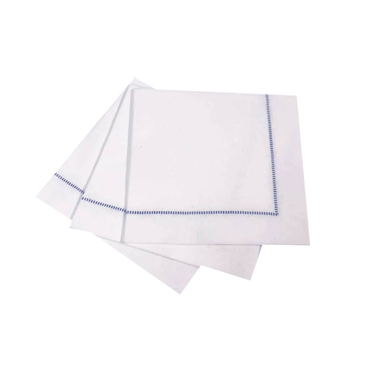 25ct Hemstitch Napkins -- Royal Blue / Cocktail Napkin (25x25cm)