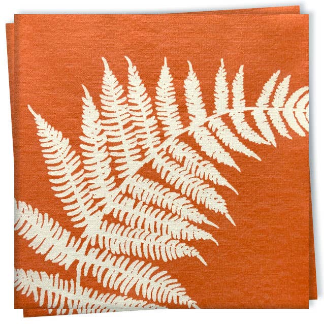 Orange Fern Dinner Napkin
