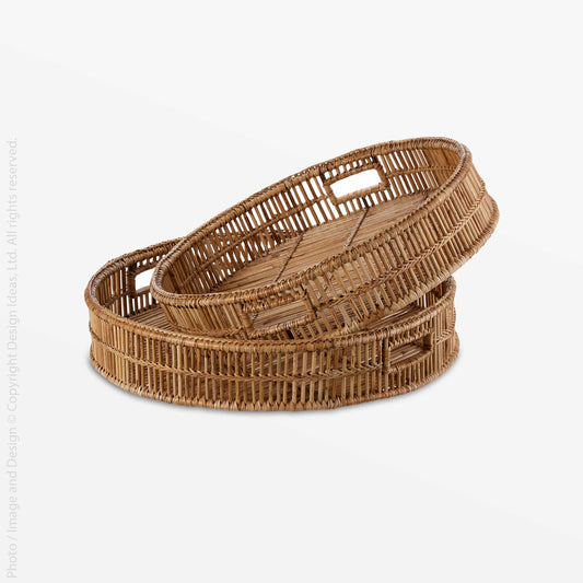 Rattan Serving Tray -- Small