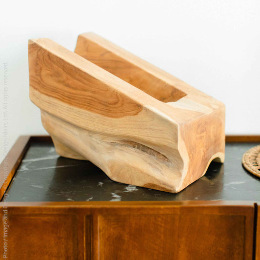 Teak Root Bottle Holder