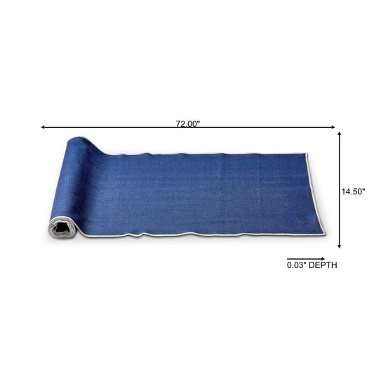 Blue Cotton Table Runner