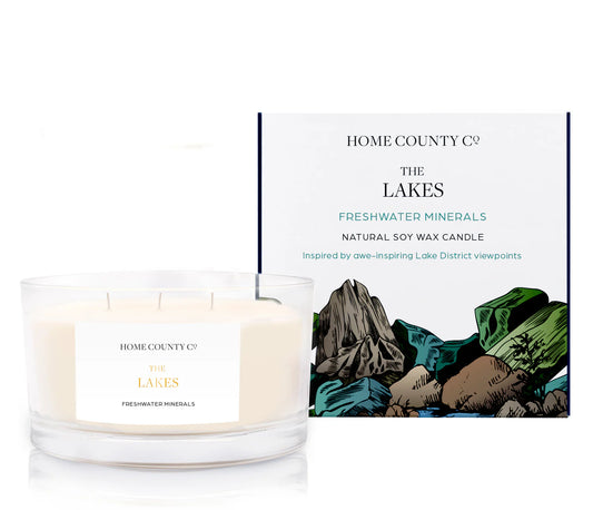 The Lakes -- Freshwater Minerals 3 Wick Candle