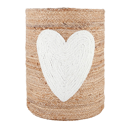 Jute Basket - Heart
