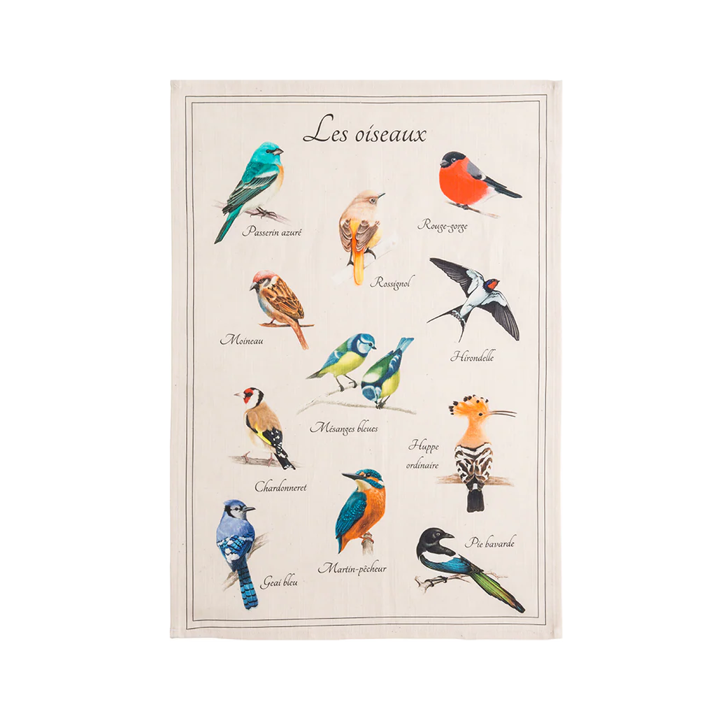 Les Oiseaux -- Tea Towel