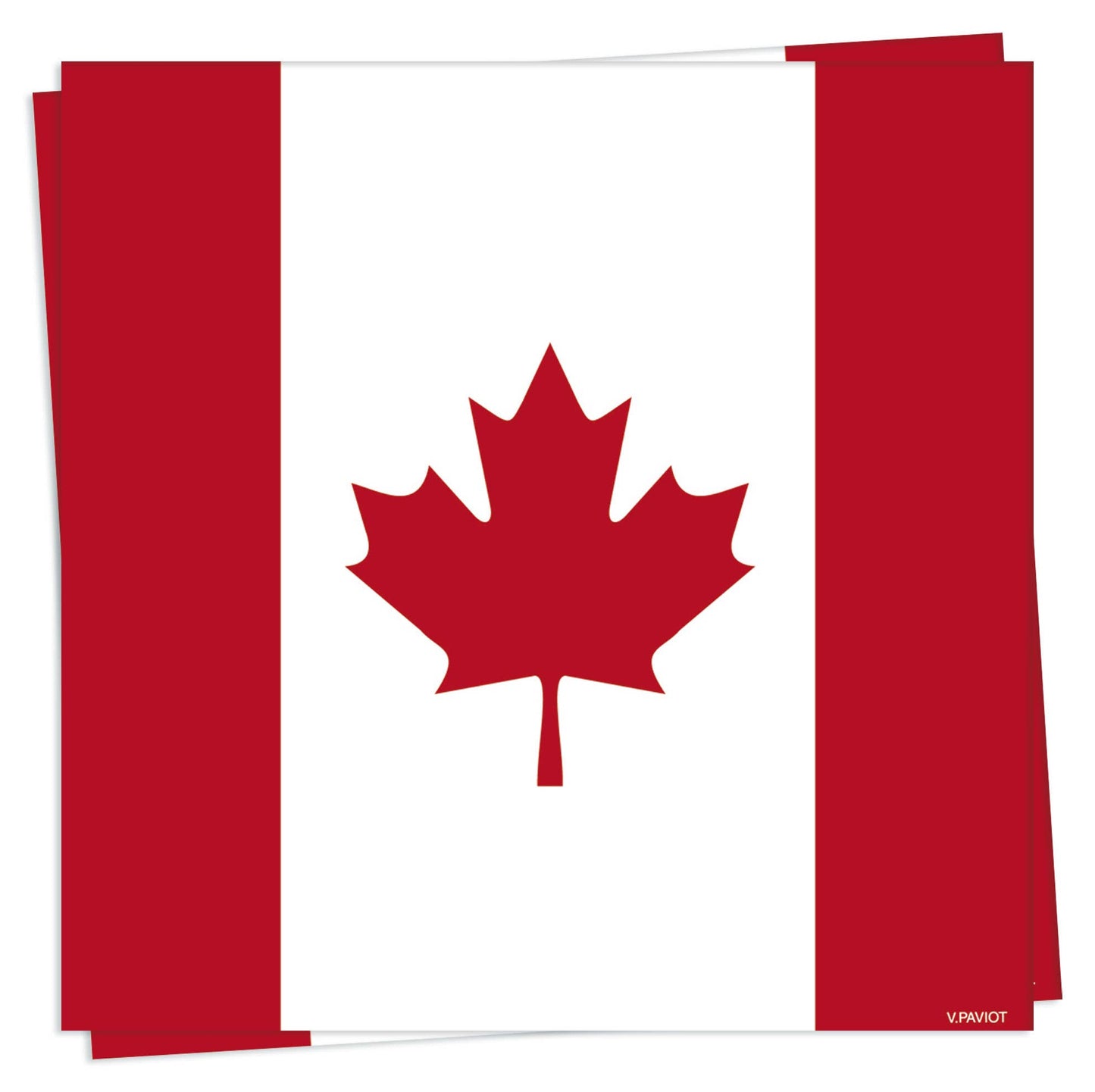 Canada Flag Cocktail Napkin