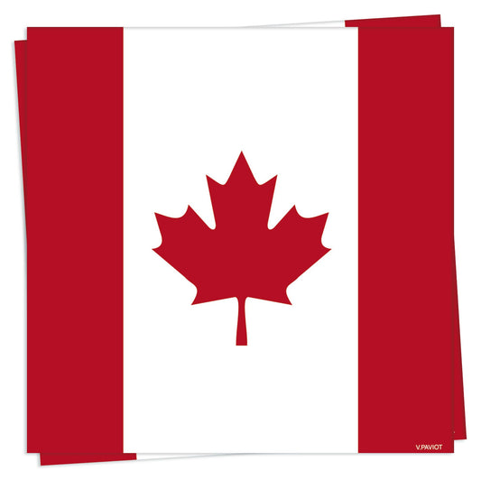 Canada Flag Cocktail Napkin