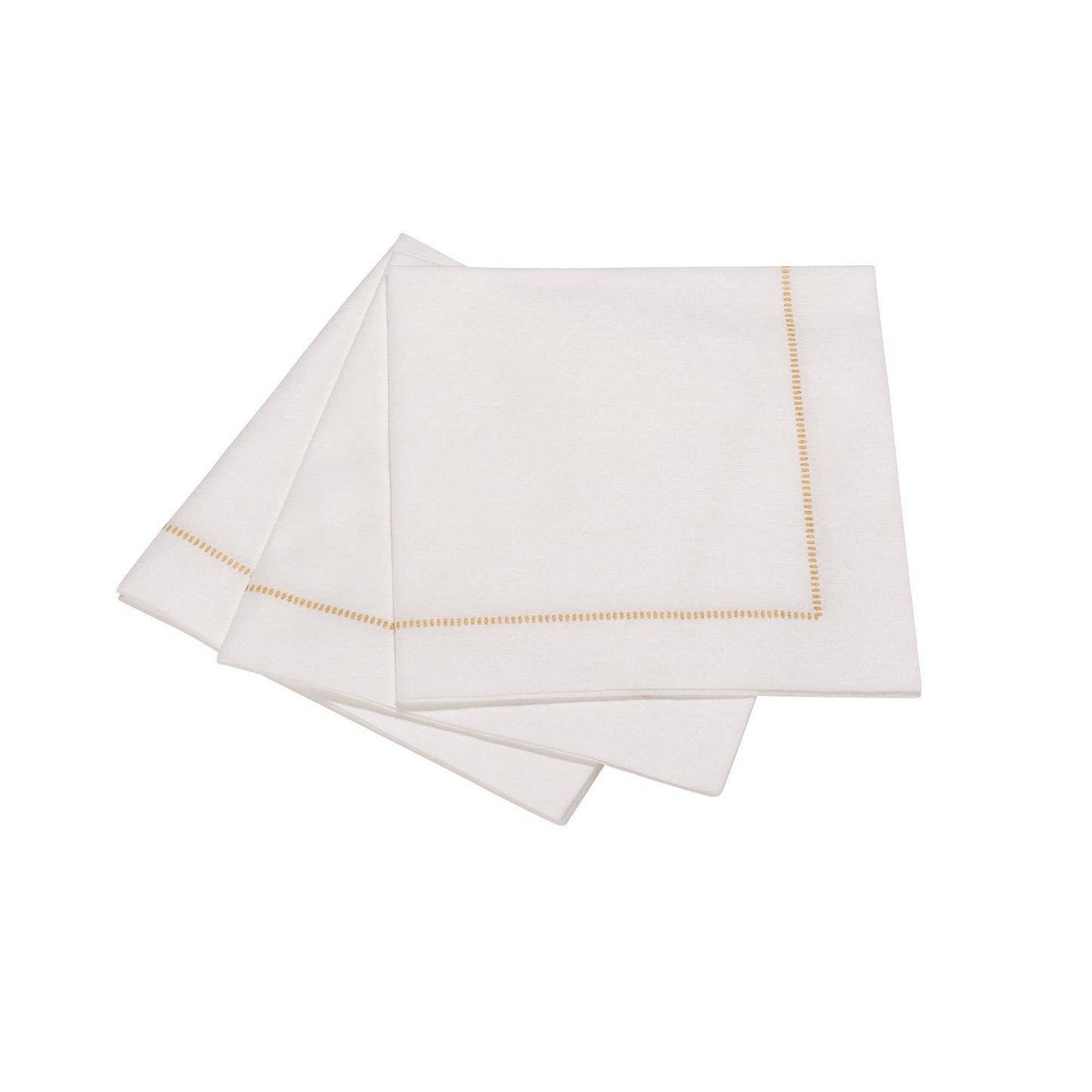 25ct Hemstitch Napkins -- Taupe / Cocktail Napkin (25x25cm)