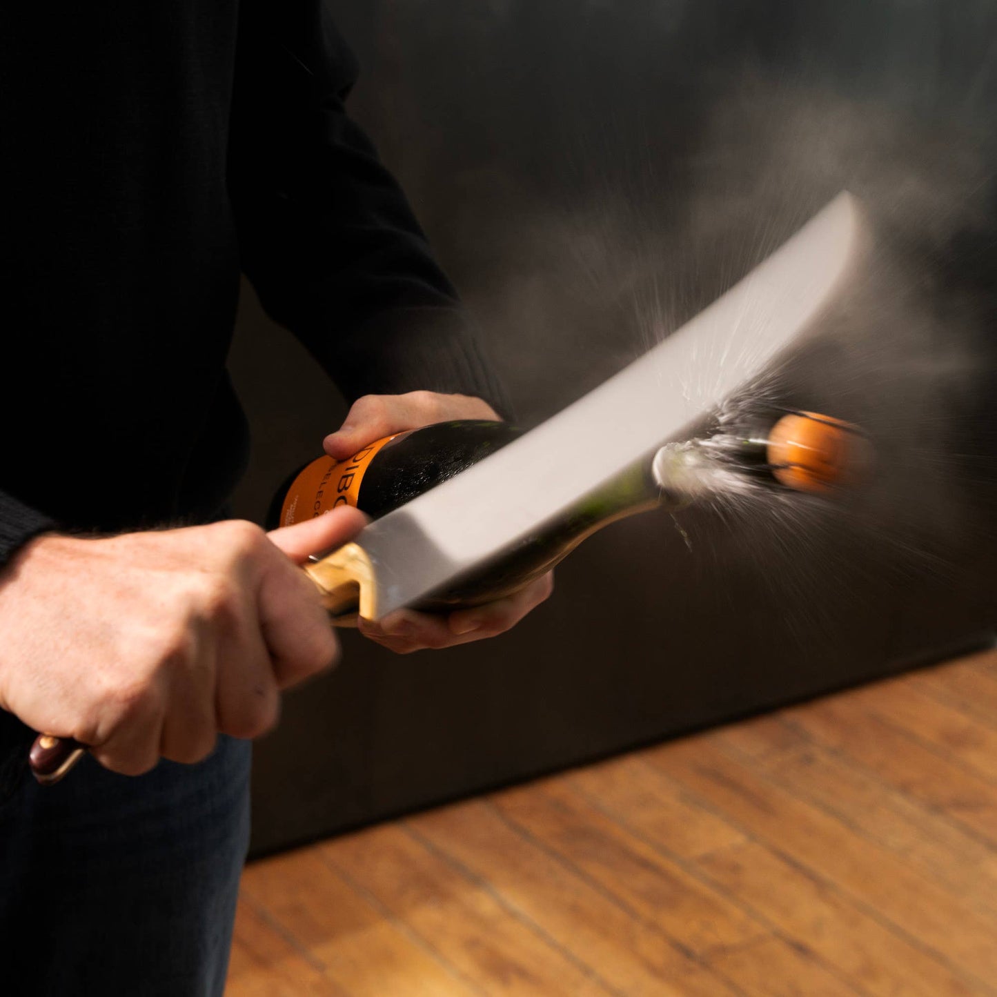 Stainless Steel Champagne Saber with Wood Handle
