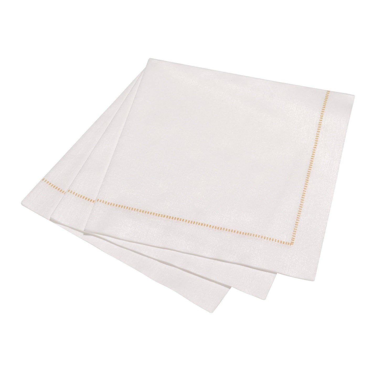 25ct Hemstitch Napkins -- Taupe / Cocktail Napkin (25x25cm)