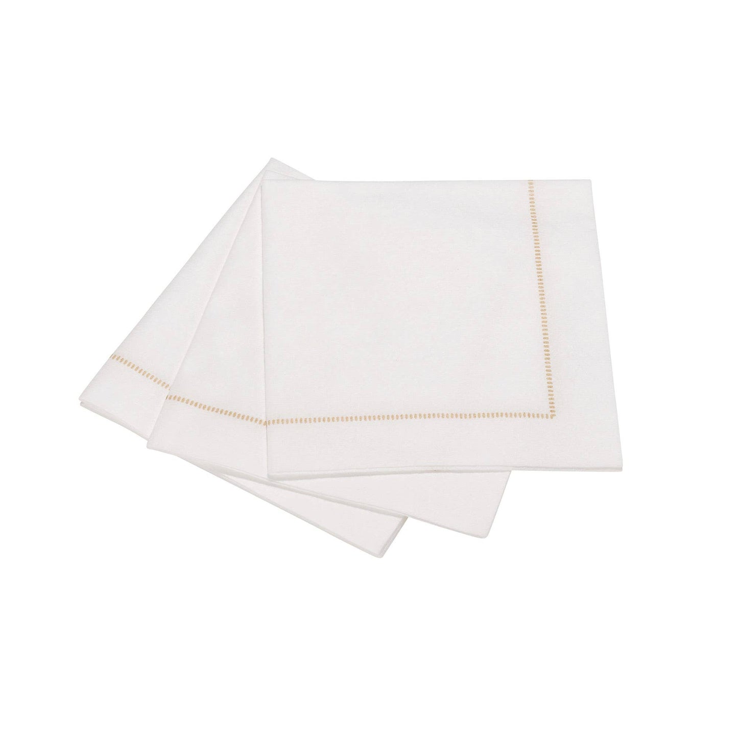 25ct Hemstitch Napkins -- Taupe / Cocktail Napkin (25x25cm)