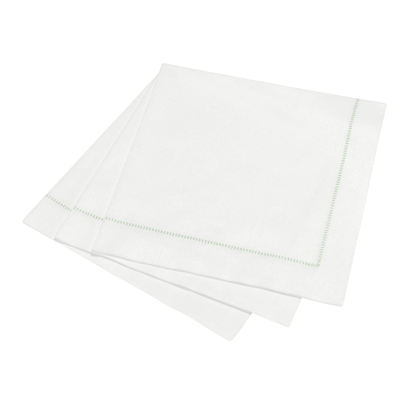 25ct Hemstitch Napkins -- Misty Green / Dinner Napkin (40x40cm)