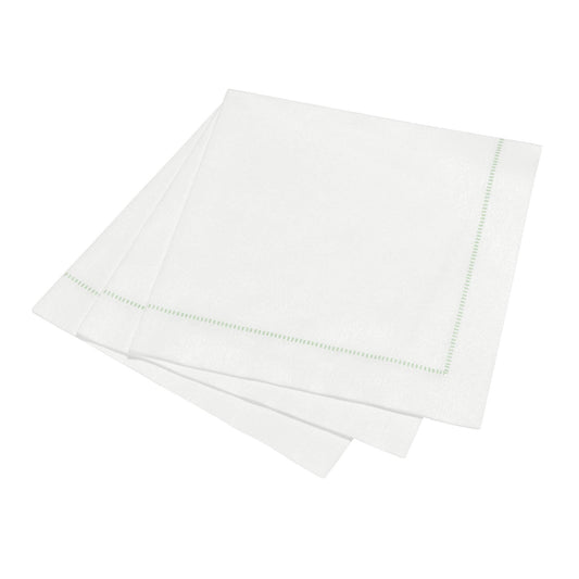 25ct Hemstitch Napkins -- Misty Green / Dinner Napkin (40x40cm)
